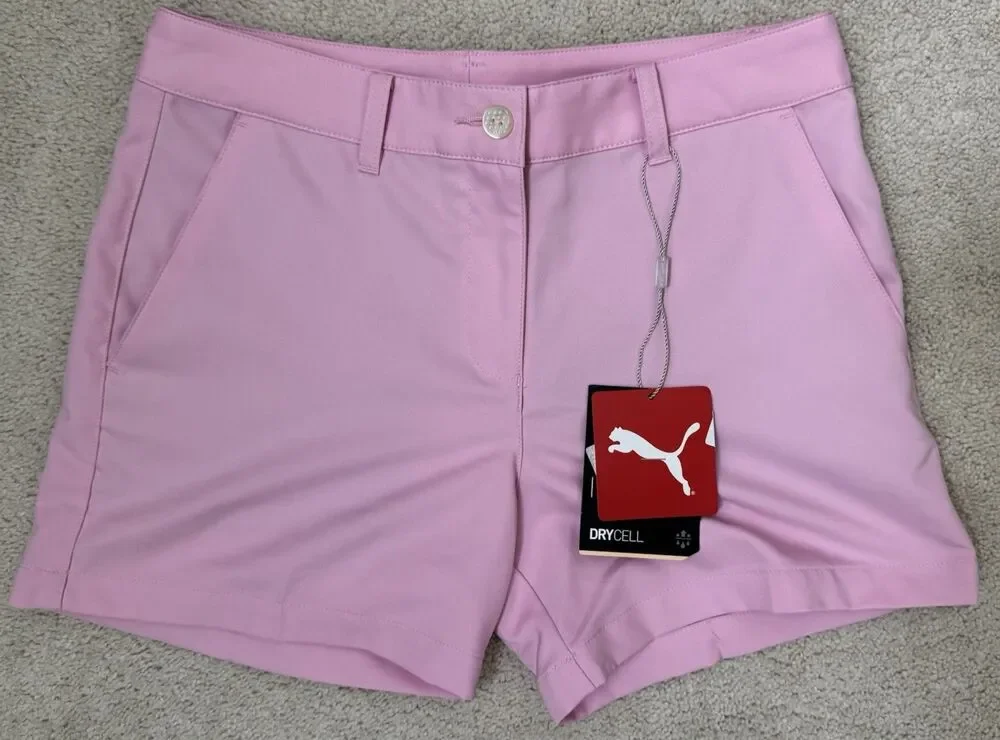 NWT's Puma Drycell Boys 12 Pink Golf Pocket Shorts Size 11/12